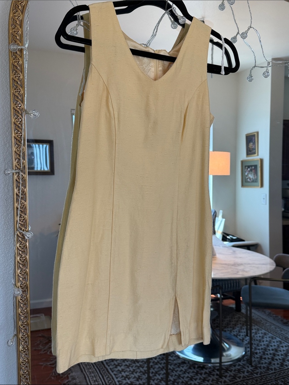 American Vintage Pale Yellow Sleeveless Mini Dress